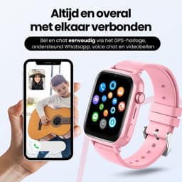 Protectly® GPS Horloge Kind Met Simkaart - 4G - SOS Alarm - Smartwatch Kinderen - GPS Tracker Kind - (Video)bellen - HD Camera - Whatsapp en SMS - Elke polsmaat - Bekijk Locatie Kind - Android en iOS - Incl. Simkaart & Screenprotector — thumbnail 3