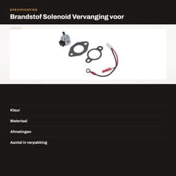 Vervanging carburateur solenoïde voor grasmaaier - 1275709 1275733S 1243502S Stx38. — thumbnail 1