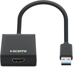 USB naar HDMI adapter - Video converter - Extra scherm aansluiten - Full HD 1080p - 60Hz - Zwart — thumbnail 2