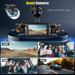 Thijox - 2K Dashcam Auto Achter 4 Kanalen 360 Graden met APP, Nachtzicht IR, Loopopname, G-Sensor, Parkeerhulp en 24-uurs Parkeermodus — thumbnail 2