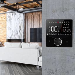 Slimme Thermostaatknop - Temperatuurregelaar Vloerverwarming - Comfort Verhogend - Nauwkeurigheid ±1°C - 88x12.4mm - Zwart — thumbnail 3
