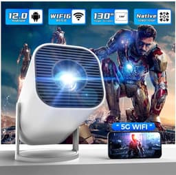 Mini Projector 4K 1080P HDR - Draagbaar en Rotatable - WiFi 6 en BT5.2 - Thuisbioscoop ervaring - ShopVlot — thumbnail 5