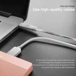 Externe Harde Schijf 500 GB - USB 3.0 HDD - Ultra Slim, Stil en Draagbaar - Plug & Play - Roze — thumbnail 3