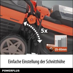 Accu Grasmaaier - Elektrische Maaier - Gazon Onderhoud - Borstelloze Motor - 340 mm Werkbreedte - Oranje — thumbnail 3