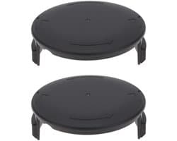 Grasmaaier Spoel Dop 86x34mm - 2x Spoel Cap - Kunststof - Zwart - Slijtvast - Bescherming Lijnspoel - Spoeldop