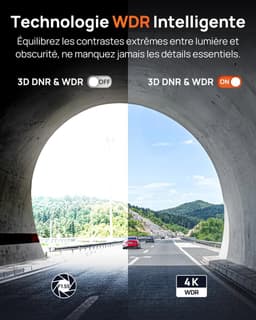 Dashcam voor auto - Zwart - 9,3 x 4,6 x 4,3 cm - 4K Ultra HD Mini Dashcam met Nachtzicht en Wi-Fi - Voor Voertuigbewaking — thumbnail 3