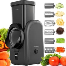 Elektrische groentesnijder - Zwart - Compact - Multifunctionele keukenmachine voor snijden, raspen en hakken — thumbnail 1