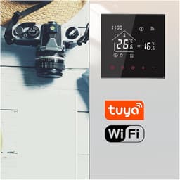 Slimme Thermostaat - Wifi Regelaar - Verwarming Instellen - App Bediening - 16A - Wit/Zwart — thumbnail 3