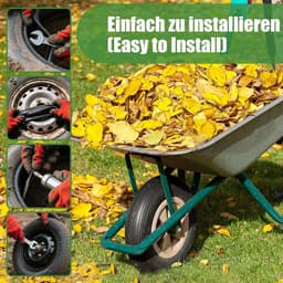 SnelShoppen - 4 Stuks 4.00-8 Wielbarrow Hoses, Robuuste Pneumatische Banden voor Tuin, Handtruck, Grasmaaier en Glijwagen, 200 kg Draagvermogen — thumbnail 3