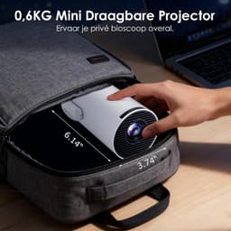 SnelShoppen - Draagbare Projector 20000 Lux 4K Ondersteund met Ingebouwde Apps en Android 11.0, 180° Rotatie en Automatische Keystone, Outdoor Compati — thumbnail 4