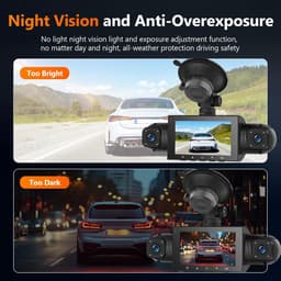 SnelShoppen - Spiegel-dashcam 4 kanalen met 64GB kaart, G-sensor, parking monitoring, nachtzicht, 24-uurs parkeermodus + waterdichte achteruitrijcamer — thumbnail 2