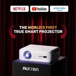 SnelShoppen - Videoprojector 4K Mini Beamer, Full HD 1080p, Draagbaar, Auto Focus/Keystone, WiFi, Bluetooth, HDR10, Officieel Netflix, Perfect voor Fe — thumbnail 5
