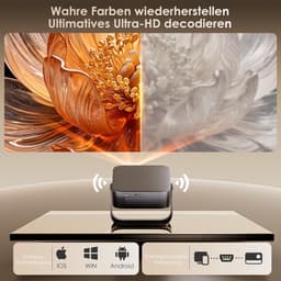 Mini Beamer - Draagbare Projector - Native 1080p Resolutie - 4K Decodering - Voor Thuisbioscoop en Buiten — thumbnail 3