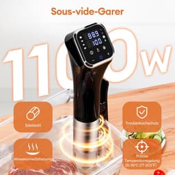 SnelShoppen - Sous Vide Stick Culinaire Draadloze Precisiegarer 1100W WIFI Temperatuurregeling 40-90 °C Touch-Bediening Keuken Koken — thumbnail 5
