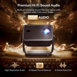 [KI-spraakbesturing/Android 14] Smart Beamer, native 1080P 4K ondersteuning, HiFi audio, 800 ANSI, AI autofocus/trapeziumcorrectie, WiFi 6 & BT 5.4, thuisbioscoopprojector, compatibel met Netflix — thumbnail 5