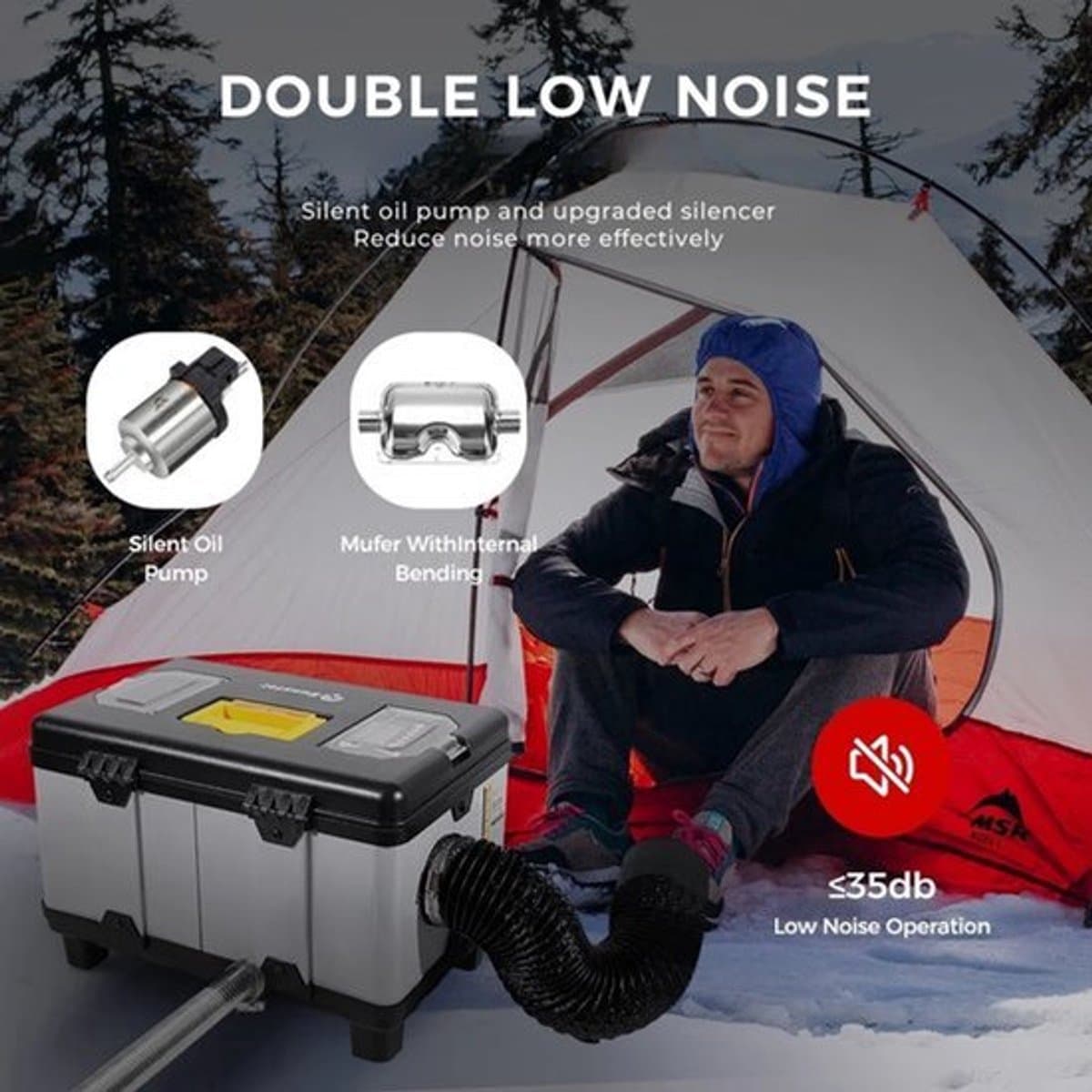 Dieselverwarming – Dieselkachel – Mobiele Verwarmer – Camperkachel – Vrachtwagenkachel – 8KW Vermogen – 5,2L Brandstoftank — afbeelding 1