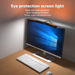 SnelShoppen - Computer Monitor Lamp met Touch Dimming, RGB Kleurverandering, Asymmetrische Optiek, LED Taakverlichting voor 15-22 Inch Curved Monitor — thumbnail 5