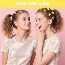 30 stuks eendenhaarspelden, eend van hars met hoedclips, kleine schattige en stijlvolle gele haarspeld voor dagelijks gebruik, schoolfeesten, muziekfestivals en carnavalshaarversieringen — thumbnail 5