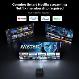 SnelShoppen - 4K Wi-Fi Bluetooth Projector met Netflix/YouTube/Prime Video, 360° Rotatie, 180° Verstelbaar, Ideaal voor Feest, Camping, Thuisbioscoop — thumbnail 5