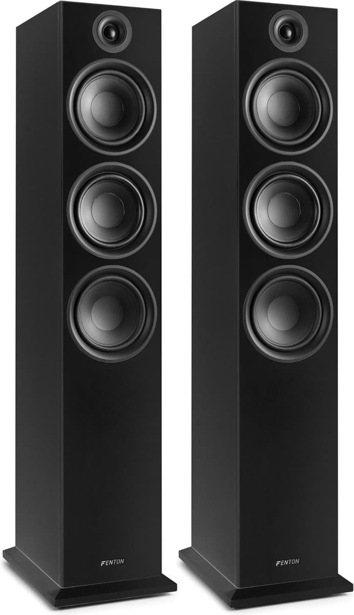 Speakerset - Fenton SHF80B high-end hifi speakers 500W met 3x 6.5 inch woofers - Zwart — afbeelding 1