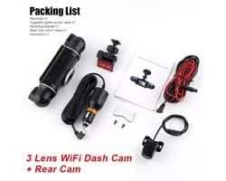 4-kanaals Wifi-rijrecorder 1080P HD-rijrecorder auto voor- en achtercamerasensor