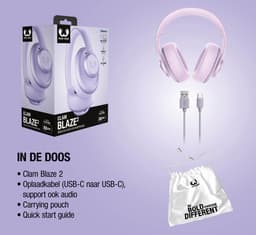 Fresh 'n Rebel Clam Blaze 2 – Draadloze Bluetooth Koptelefoon – 80 uur Speelduur – Inclusief App - Met volume wiel - Dreamy Lilac — thumbnail 5