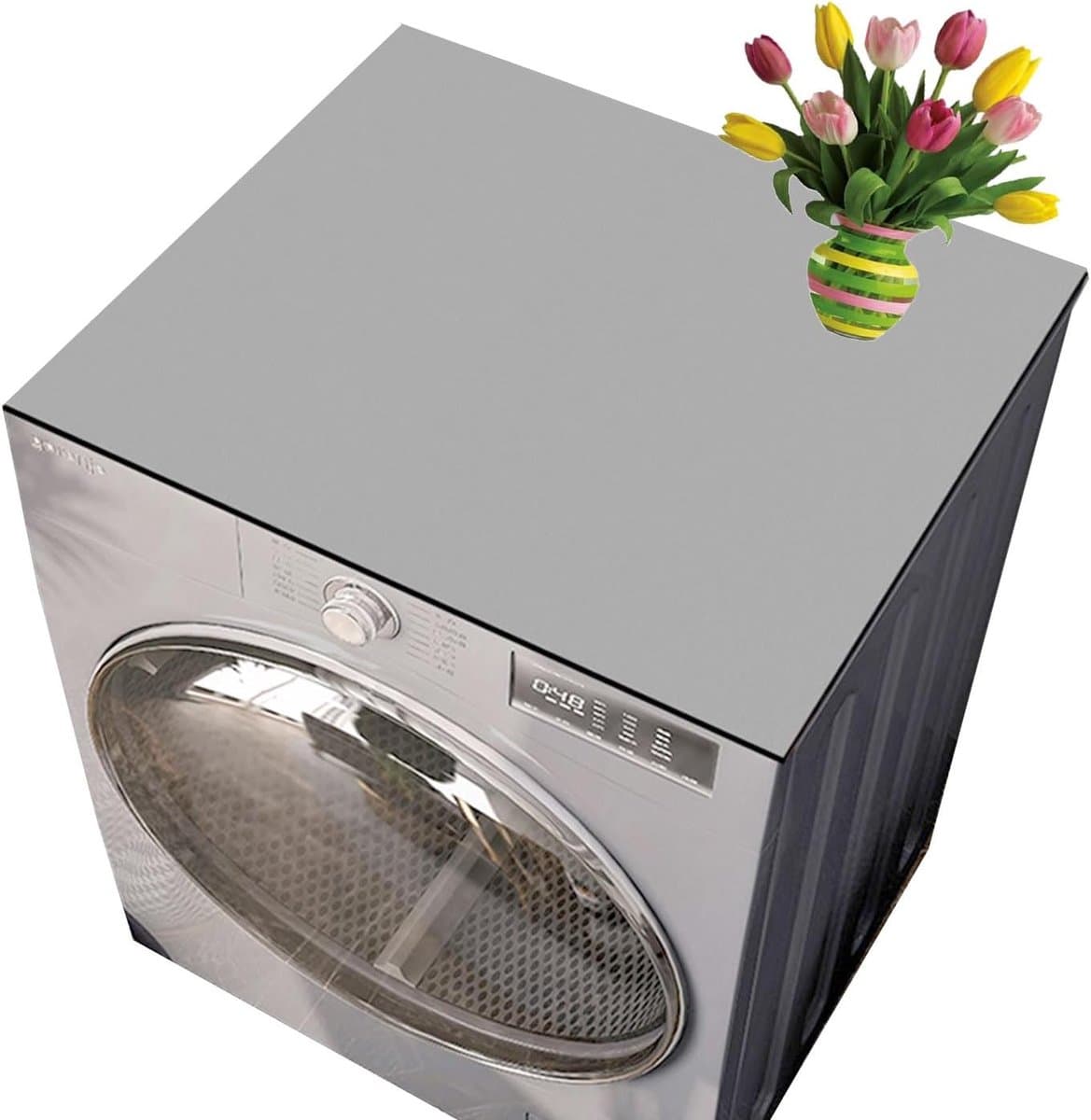 Beschermhoes voor wasmachine 60 x 60 cm in grijs - stofbescherming, stofhoes, afdekking — afbeelding 1