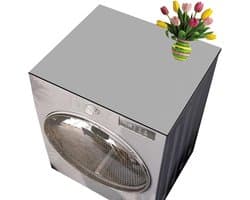 Beschermhoes voor wasmachine 60 x 60 cm in grijs - stofbescherming, stofhoes, afdekking