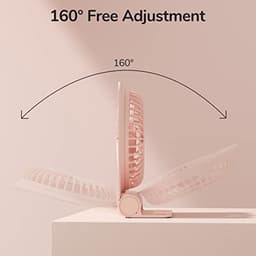 Draagbare Mini Tafelventilator - USB Oplaadbaar, 4 Snelheden, Stil, Perfect voor Thuis en Kantoor — thumbnail 5