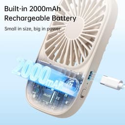 Mini Ventilator met 3 Snelheden - USB Oplaadbare Draagbare Zakventilator voor Kinderen en Volwassenen — thumbnail 5