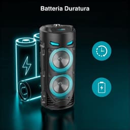 Bluetooth speaker - Draagbare Bluetooth Karaoke Speaker - Draagbare bluetooth speaker - - Met LED Lichtshow & Eco Modus — thumbnail 4