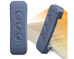 Oogvriendelijke leeslamp met 3 kleuren en 5 dimbare helderheden, oplaadbare boekenlamp voor boekenliefhebbers