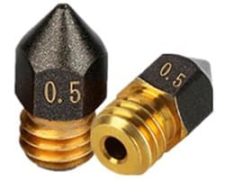 3D printer reserveonderdelen - 3D Printer Nozzles - 2-delige MK8 Vulkanische Messing Nozzles 0,5mm, Geschikt voor 1,75mm Ender3 Pro/CR10/S