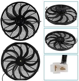 Universele autokoelventilator 16 inch 12V 120W met montageset voor auto en vrachtwagen — thumbnail 3