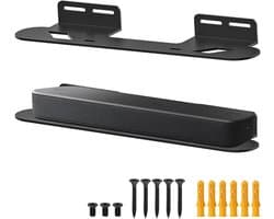 Universele wandhouder voor luidsprekers en soundbars - verstelbare beugel voor stangmontage - capaciteit tot 15 kg - in het zwart