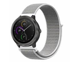 Strap-it Smartwatch bandje nylon - geschikt voor Garmin Vivoactive 4 45mm / Garmin Venu 2 - zeeschelp