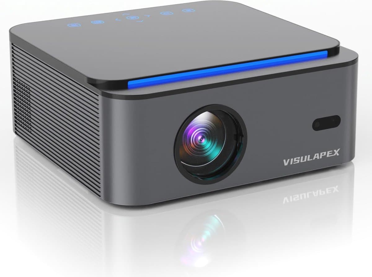 1080P Full HD Beamer met WiFi6, 20000 Lumen en 4D Trapezkorrektur - Ideaal voor Heimkino — afbeelding 1