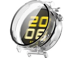 Strap-it Hard PC bescherm hoesje - case met screen protector van glas geschikt voor Huawei Watch GT 5 - 41mm (transparant)