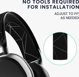 kwmobile vervangende koptelefoonband voor SteelSeries Arctis 7 / Arctis 9 / Arctis 9X / Arctis PRO koptelefoon band - Nylon zachte hoofdband voor hoofdtelefoon in zwart / grijs — thumbnail 5