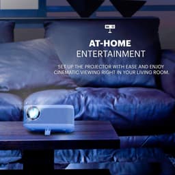 Full HD Multimedia Projector - Mini Portable Compact Home Theater System with Remote Control Native 1080p Video Projection & HDMI Cable Beamer — thumbnail 4