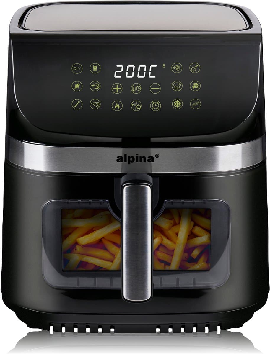Alpina 9L 1800W Airfryer - Extra Grote Capaciteit - Digitale Timer en Temperatuurregeling - Snelle Luchtcirculatie — afbeelding 1