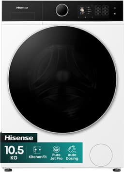 Hisense WF5I1045BWQ Wasmachine - Voorbelading - 10,5 kg - 1400 RPM - Wit - A-klasse - ConnectLife - Quick Wash - Pure Jet - iFit - iPlay - Trommelverlichting — thumbnail 1