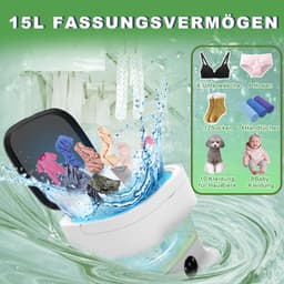 Mini Wasmachine met Centrifuge - Voor Kleine Wasgoed - Meerdere Programma's — thumbnail 5