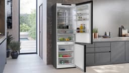 Siemens iQ500 KG49N4XAF koel-vriescombinatie Vrijstaand 440 l Zwart — thumbnail 3