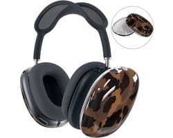 MMOBIEL Beschermhoes voor AirPods Max Hoofdtelefoons – Zachte TPU Oorschelpen Beschermhoes – Anti-Kras Beschermende Cover – Bruin Schildpadpatroon