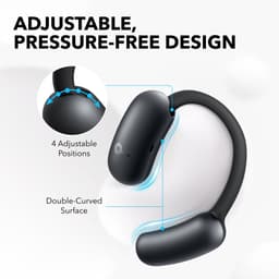 soundcore AeroFit 2 van Anker - Open-ear hoofdtelefoon - Aanpasbare oorhaak - Stevige grip - Diepe bas - Hi-Res draadloze audio - 42 uur speeltijd - Bluetooth 5.4 - Draadloos opladen - IP55 - Heldere oproepen — thumbnail 5