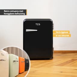 TZS First Austria Mini koelkast - Minibar - 40 liter - Vrijstaand - Volledig stil 22dB - Retro - Zwart — thumbnail 9
