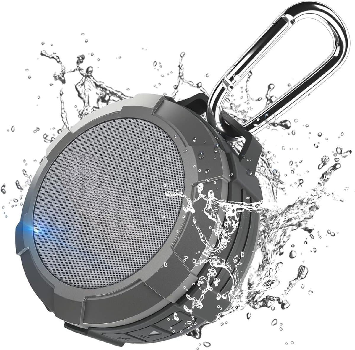 GTB® Douche Speaker - Badkamer Speaker - Douche Speaker Bluetooth - Grijs - ‎10cm x 10cm x 4cm — afbeelding 1