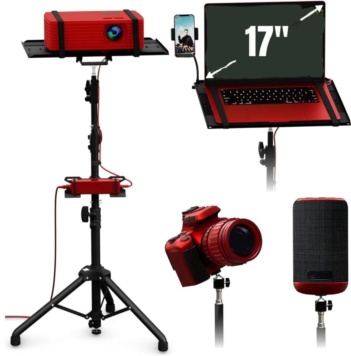 Thuys – Beamer Statief – Beamer Beugel – Projector Statief – Zwart — afbeelding 1