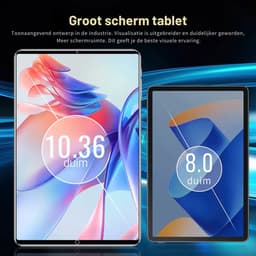 Nieuwe 2025 5G Global Versie Tablet 10.36 Inch Android MTK6797 12GB RAM 256GB ROM Bluetooth WiFi Netwerk 12000 mAh - Silver — thumbnail 2